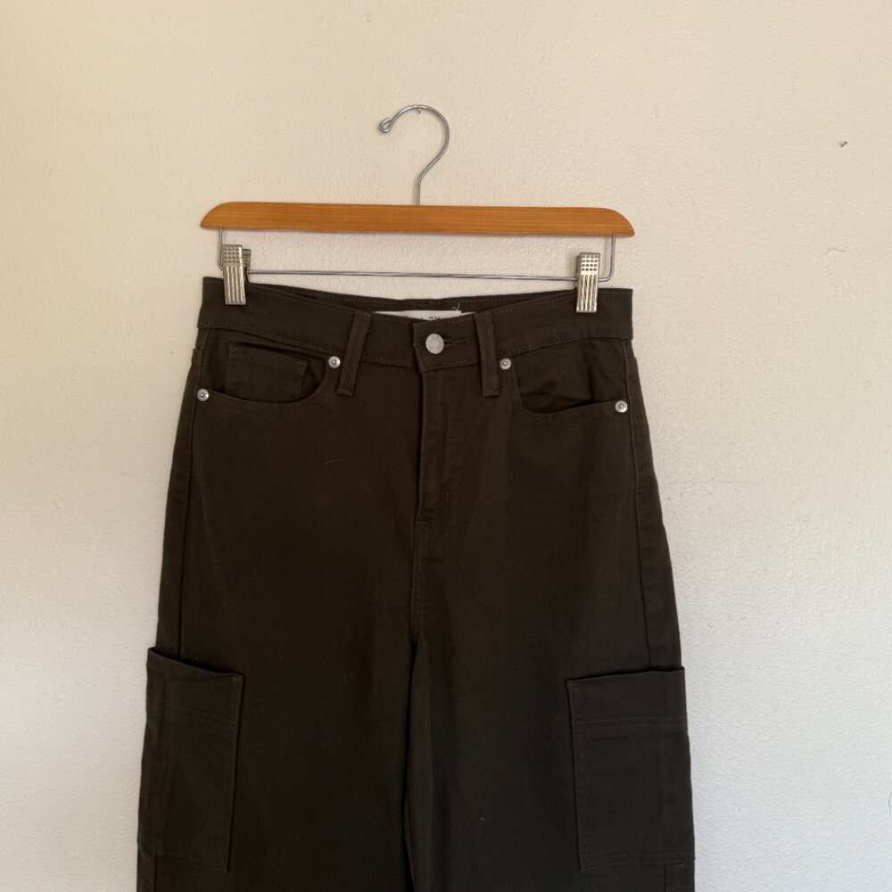 Levi's Army Green Heritage High-Rise Loose Straight Leg Cargo Pants Size 2